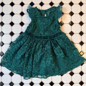 Zhenzi Elegant Green Lace Holiday Christmas Dress